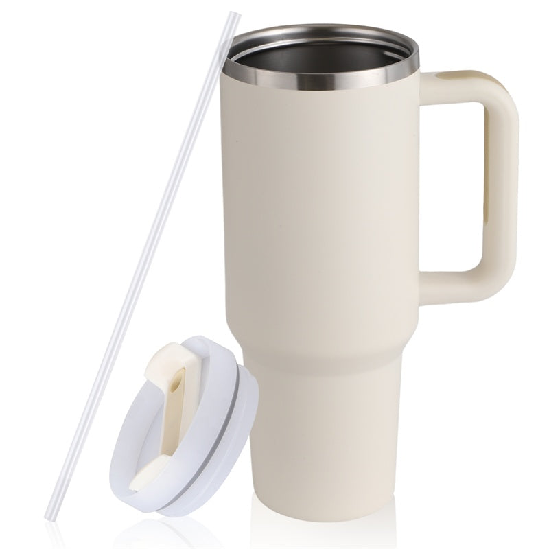 40oz (1,2L) Straw Bottle With Handle Stainless Steel Water Bottle Large Capacity