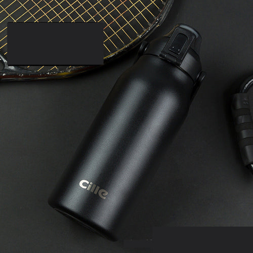 Stainless Steel Drinking Straw Cup Outdoor Sports Water Bottle
